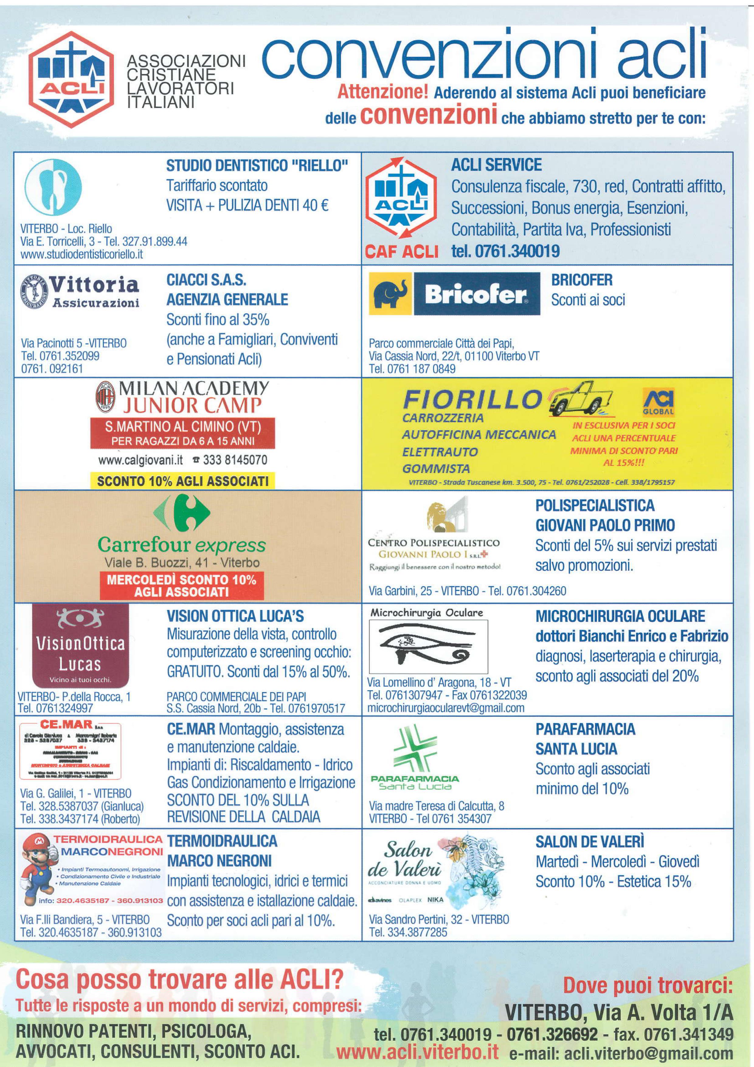 Convenzioni Acli 2018